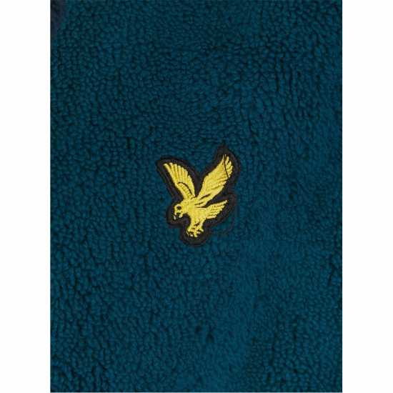 Lyle And Scott Contrast Trim Towel Dressing Gown Синьо/Проц 