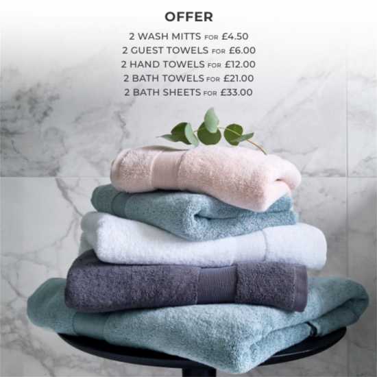 Hotel Collection Velvet Touch Bath Towel Duck Egg Хавлиени кърпи