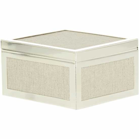 Addison Ross Linen Silver Plate Box  Коледна украса