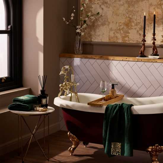 Biba Core Towel Border N Emeral Хавлиени кърпи