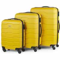 Vonhaus 3Pcs Teal Abs Luggage Set Yellow Куфари и багаж