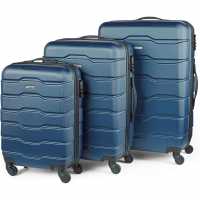 Vonhaus 3Pcs Teal Abs Luggage Set Navy Куфари и багаж