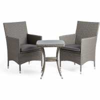Vonhaus Rattan Bistro Set – Patio Table And Chairs