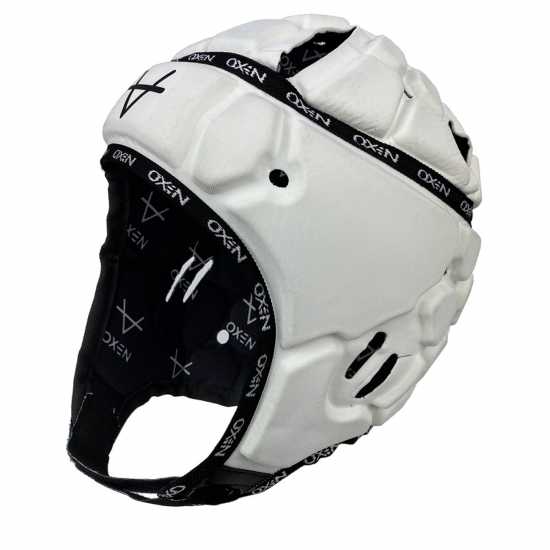 Oxen Rugby Pro Headguard Juniors White/Black 
