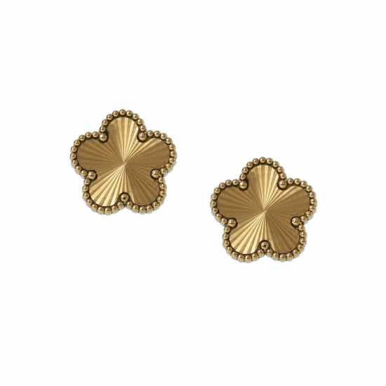 Miso Women's Clover Stud Earrings Gold 