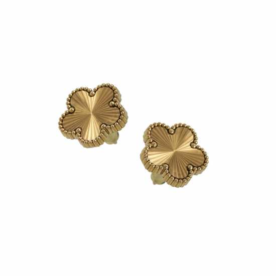 Miso Women's Clover Stud Earrings Gold 