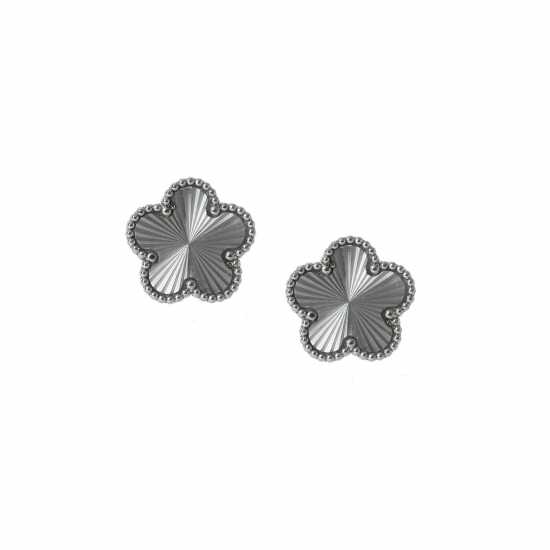 Miso Women's Clover Stud Earrings Сребърно 