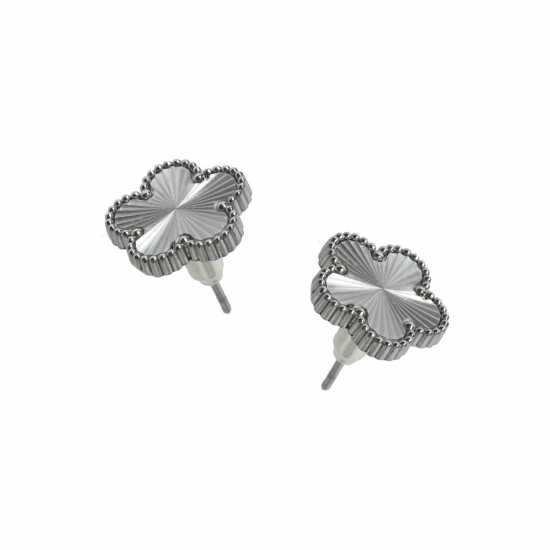 Miso Women's Clover Stud Earrings Сребърно 