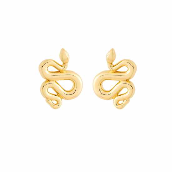 All We Are Women's Snake Stud Earrings Злато/Метал 