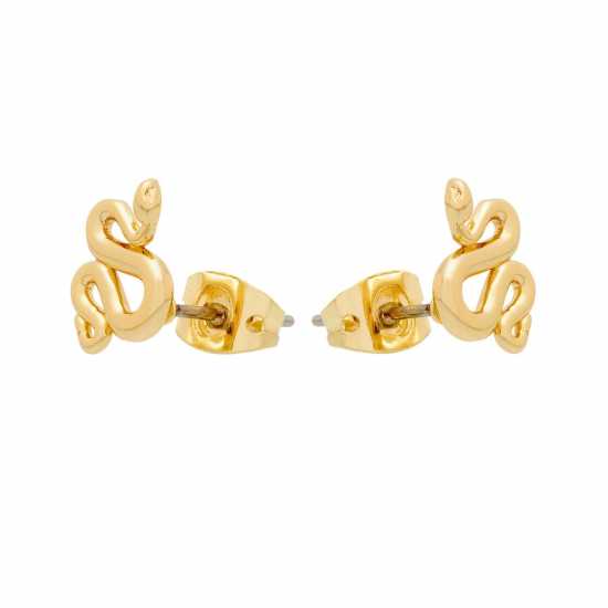 All We Are Women's Snake Stud Earrings Злато/Метал 