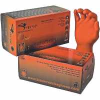 Orange Snakeskin Nitrile Disposable Gloves