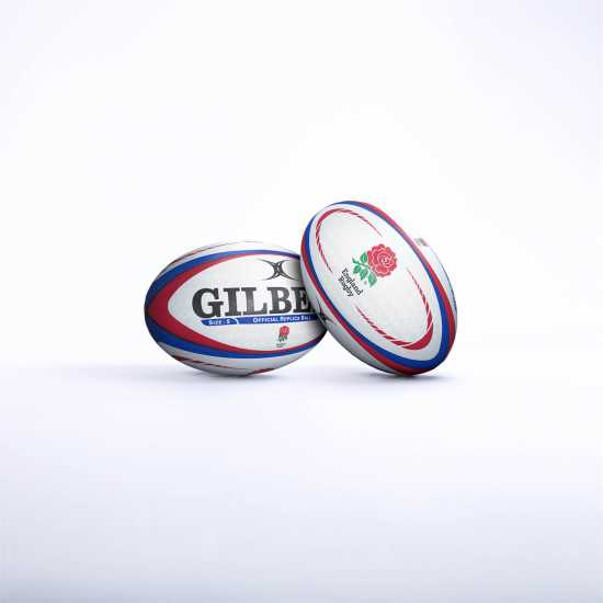Gilbert Replica Rugby Ball Бял/Син/Червен 