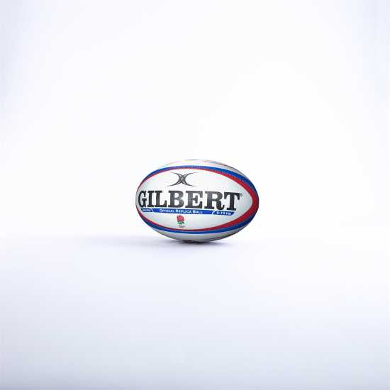 Gilbert Replica Rugby Ball Бял/Син/Червен 