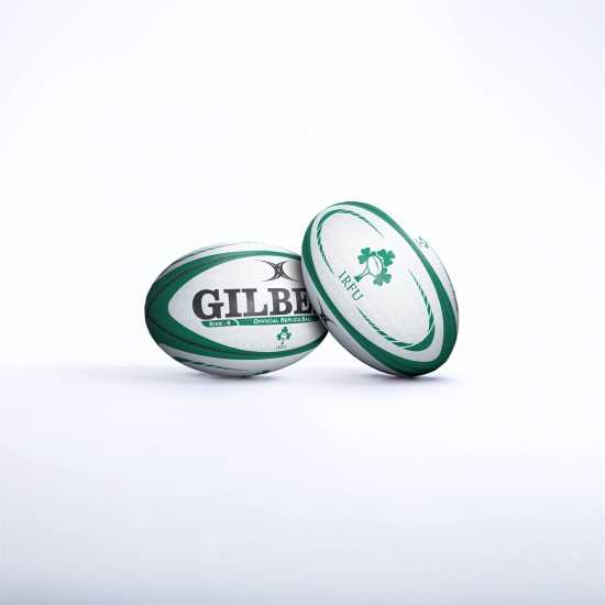 Gilbert Replica Rugby Ball Бяло/Зелено 