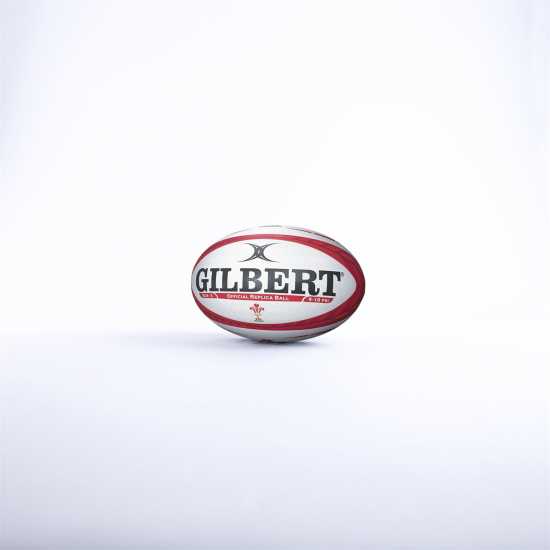 Gilbert Replica Rugby Ball Бял/Червен 