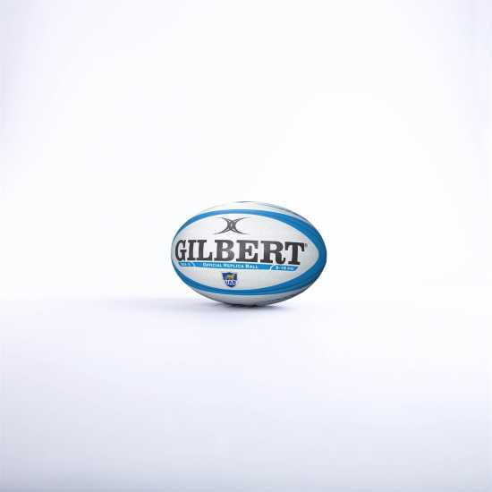 Gilbert Replica Rugby Ball Бяло/Синьо 