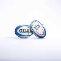 Gilbert Replica Rugby Ball Бяло/Синьо 