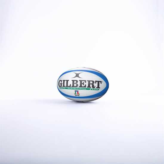 Gilbert Replica Rugby Ball Бяло/Синьо 