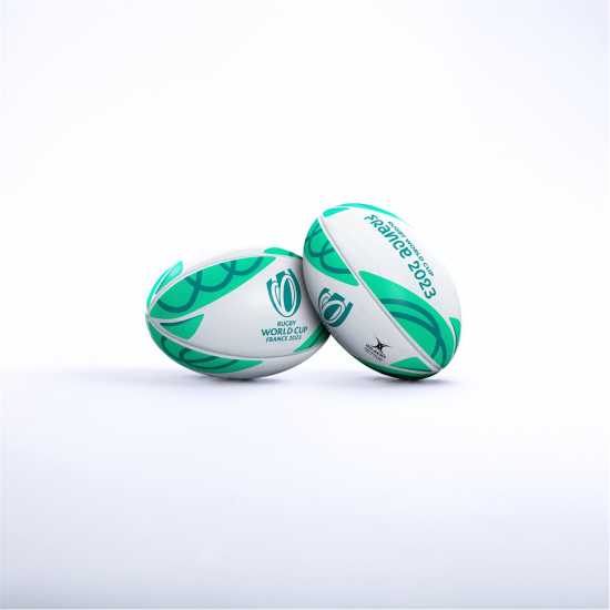 Gilbert Rwc 2023 Supporters Rugby Ball White/Green Ръгби