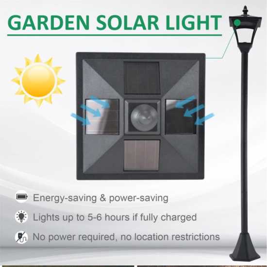 Outdoor Garden Solar Lamp Post  Градина