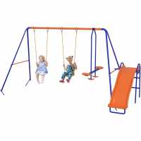 Outsunny Four-In-One Metal Garden Swing Set