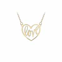9ct Gold 'love' Necklace