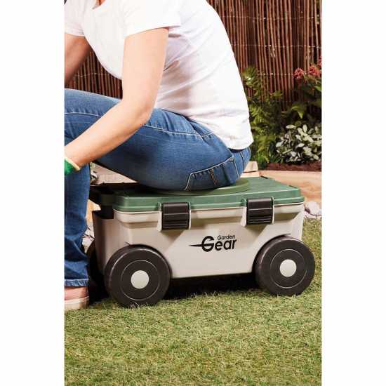 Garden Mobile Rotating Seat And Tool Store