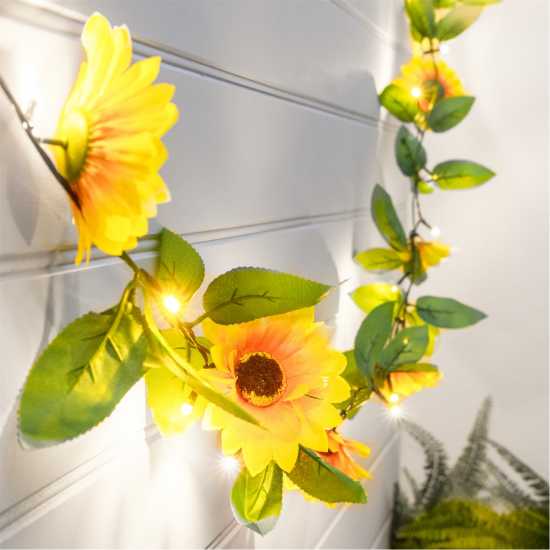 Наниз От Лампички 2M Solar Sunflower Outdoor Garland String Lights  Градина