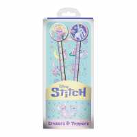 Комплект Моливи Lilo & Stitch Eraser Topper 2 Pack Pencils  Канцеларски материали