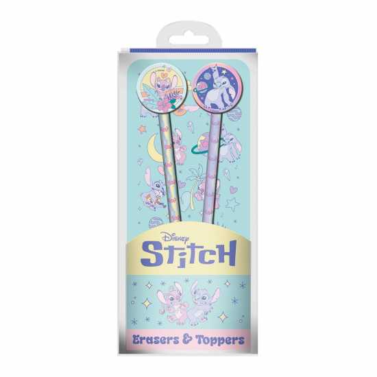 Комплект Моливи Lilo & Stitch Eraser Topper 2 Pack Pencils  Канцеларски материали