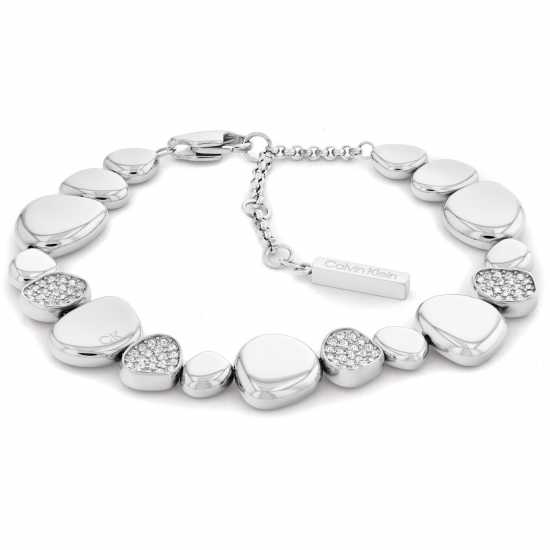 Calvin Klein Calvin Klein Women's Stainless Steel Crystal Pebble Bracelet  Бижутерия