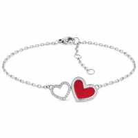 Tommy Hilfiger Women's Red Enamel Heart Bracelet  Бижутерия