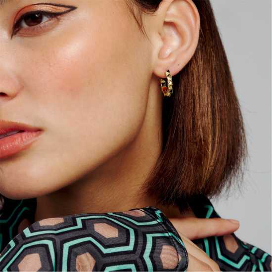 All We Are Women's Hoop Earrings Златен Т/П Метал All We Are Women's Hoop Earrings Златен Т/П Метал