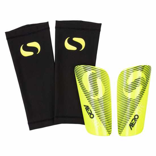 Sondico Протектори За Пищял Aerolite High-Performance Shin Guards Флуо Жълто Футболни аксесоари