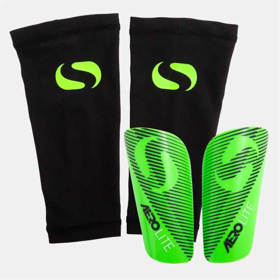 Sondico Протектори За Пищял Aerolite High-Performance Shin Guards Green/Black Футболни аксесоари