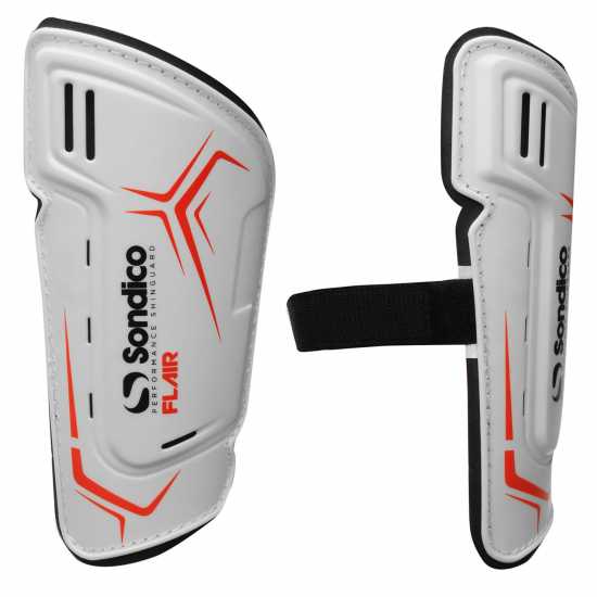 Sondico Протектори За Пищял Flair Slip Shin Guards Бяло/Черно Футболни аксесоари