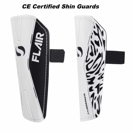 Sondico Протектори За Пищял Flair Slip Shin Guards Бяло/Черно Футболни аксесоари