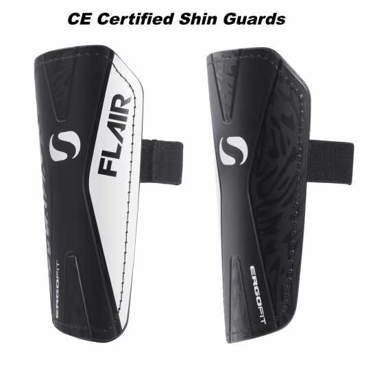 Sondico Протектори За Пищял Flair Slip Shin Guards Черно/Бяло Футболни аксесоари