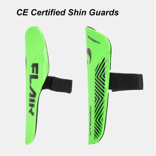 Sondico Протектори За Пищял Flair Slip Shin Guards Green/Black Футболни аксесоари