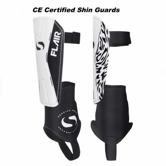Sondico Flair Ankle Shinguards Бяло/Черно 
