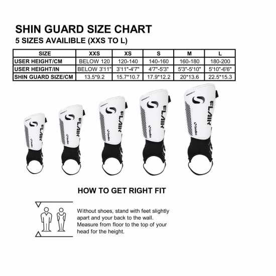 Sondico Flair Ankle Shinguards Бяло/Черно 