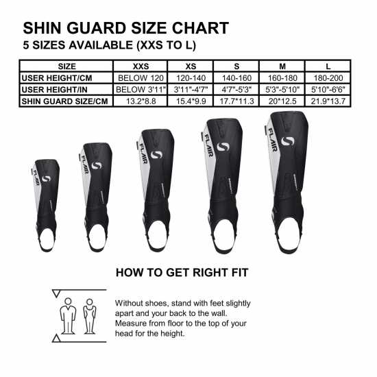 Sondico Flair Ankle Shinguards Черно/Бяло 