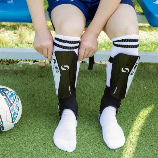 Sondico Flair Ankle Shinguards Черно/Бяло 