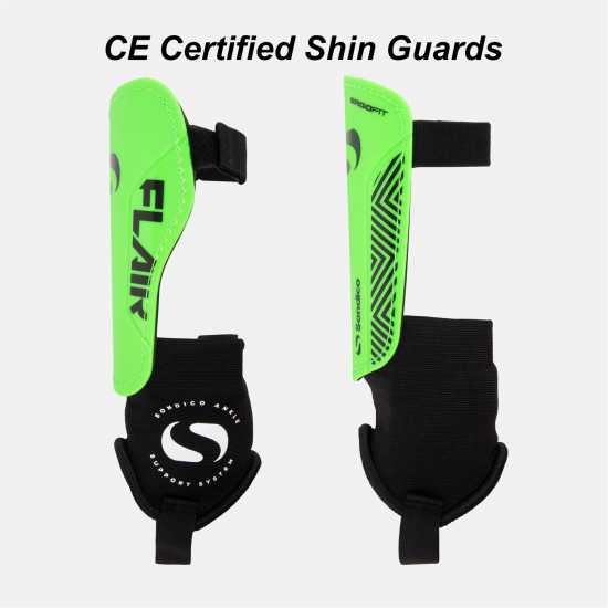Sondico Ankle Shinguards Green/Black Футболни аксесоари