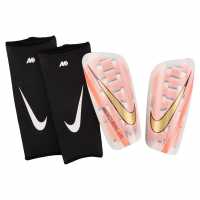 Nike Протектори За Пищял Mercurial Lite Shin Guards Бяло/Оранжево Футболни аксесоари