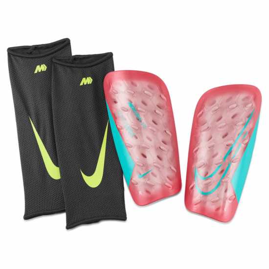 Футболни аксесоари Nike Протектори За Пищял Mercurial Lite Superlock Shin Guards Оранжево/Зелено Nike Протектори За Пищял Mercurial Lite Superlock Shin Guards Оранжево/Зелено Футболни аксесоари