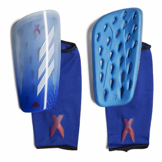 Adidas X League Shin Guard Adults Синьо/Бяло Футболни аксесоари
