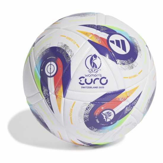 Adidas Euros 2025 ™ League Ball Adults Бяло/Лилаво Футболни топки