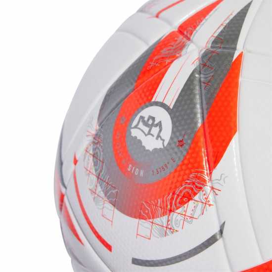 Adidas Euros 2025 ™ League Ball Adults White/Silver Футболни топки