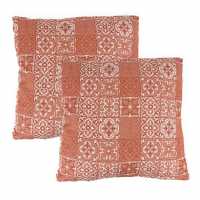 Outdoor Pair Of Scatter Cushions - Jacquard Pink  Градина